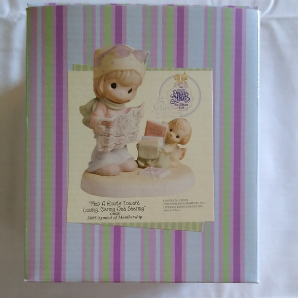 Precious Moments Child with Map and Puppy Figurine - Pink and Cream - Picture 1 of 7